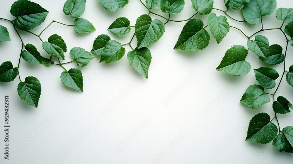 Poster leaf vine isolates on a white background : generative ai
