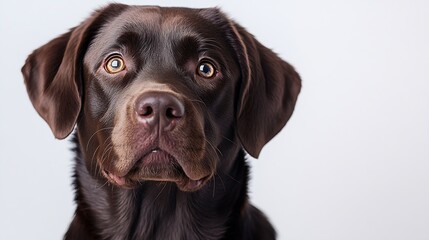 A Labrador Retriever dog on a white background : Generative AI