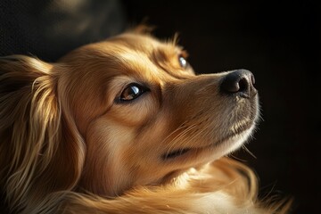 Candid image, photography, natural textures, highly realistic light, editorial, dog background , ai