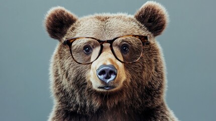 Obraz premium Bear in Glasses