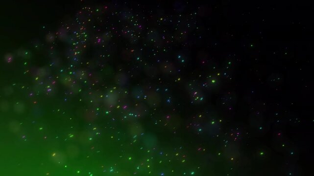 風に煽られる　スローモーション　火の粉　ループ　虹色