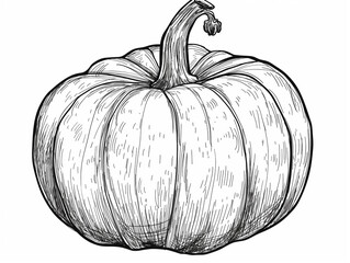 pumpkin drawing/sketch on a white background