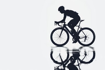 Obraz premium A person on a bike in motion, great for action and sports themes