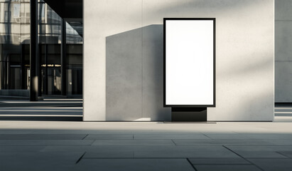 Mockup poster city box. Template poster advertising citylight. City format board, urban style, billboard in city. Mockup poster, city light box, street billboard, citylight. Realistic style photo