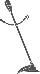 Lawn mower black icon. Hand electric device