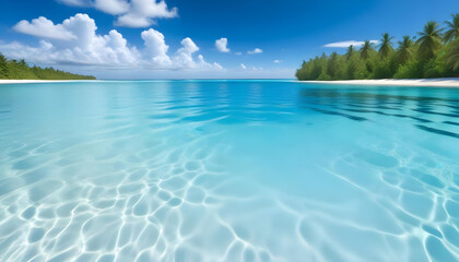 tropical beach with crystal water background 2