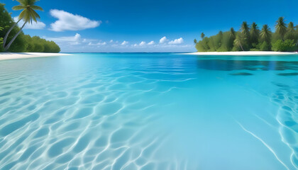 Fototapeta premium tropical beach with crystal water background 9