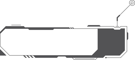 Digital callout in black line style. Infographic label