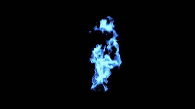 Fire Torch 03 Loop Blue HD