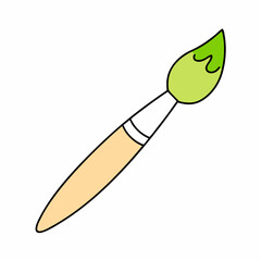 Green color paintbrush stock illustration