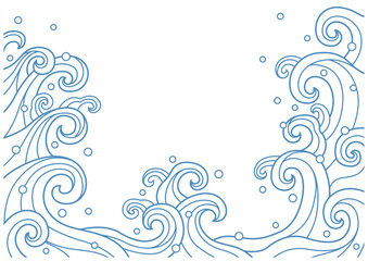 かわいい波の柄