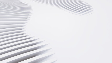 Naklejka premium Abstract Curved Shapes. White Circular Background.