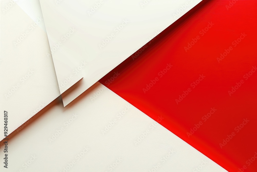 Poster a detailed view of a colorful wall with red and white stripes, suitable for use in design or illustr