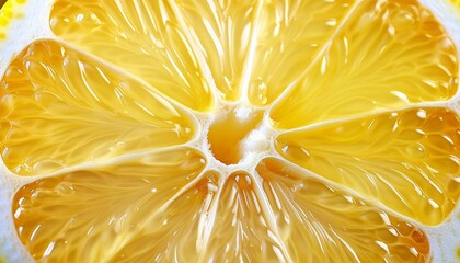 close up background of yellow fresh lemon slice