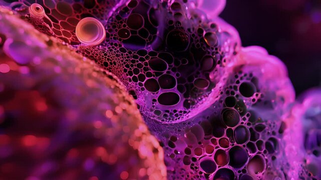 A timelapse image capturing the dynamic process of autophagosome formation as multiple vesicles rapidly merge and fuse together.