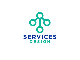 Digital Connecting Logo. Circle Shape with Connected Dots isolated on White Background. Usable for Business and Technology Logos.