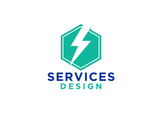 Flash Icon Thunder Bolt Letter S Electricity Logo.