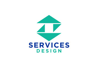 Letter Z Logo Square Line.