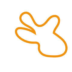 Obraz premium Orange abstract shapes outline vector