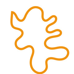 Orange abstract shapes outline vector