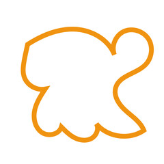 Orange abstract shapes outline vector