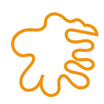 recommend clip art: Orange abstract shapes outline vector