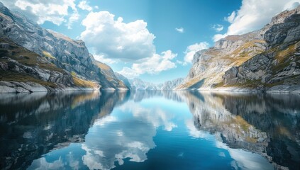 Fototapeta premium Mountain Lake Reflection