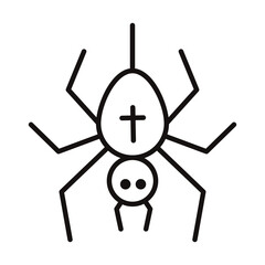 Linear spider icon. The Halloween holiday.