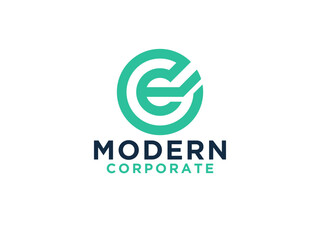 E Letter Line Stripe Icon Elevate Symbol Vector Logo Concept Design Template