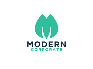 Nature Logo. Abstract Leaf and water symbol