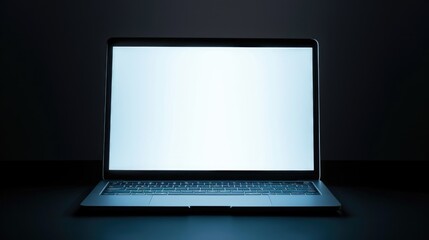 A person's laptop is placed on a table with a calm background