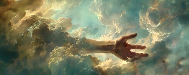 A Hand Reaching Out From the Clouds