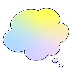 パステル調　吹き出し素材_アイディア_長形