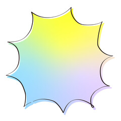 パステル調　吹き出し素材_びっくり