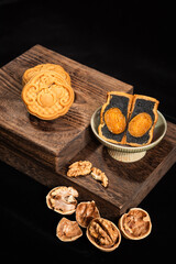 Mid-Autumn Festival special traditional food handmade mooncake studio shot close-up