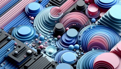 Obraz premium Geometric Symphony 8K Wallpaper