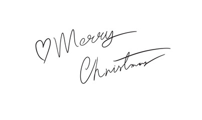 Heart shape black color symbol merry christmas xmas happy new year calligraphy hand written text black color sale product advertisement event promotion decoration winter december gift santa gift art