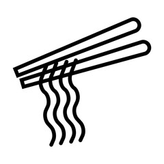 chopsticks Line Icon