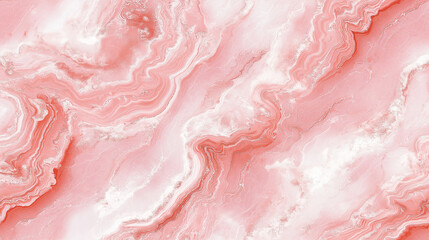 luxurious marble texture in rose pink and white tones, with elegant veining patterns resembling flowing water