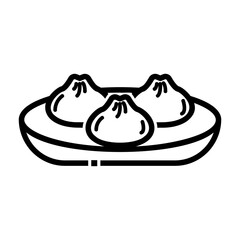 dumpling Line Icon