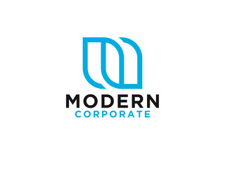 Abstract Initial Letter N Logo. Negative Space Letter inside. Usable for Business and Technology Logos.