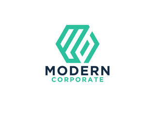 Hexagonal Line Letter P Logo. Usable for Business, Real Estate, Architecture, Construction and Building Logos.