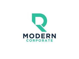 Initial Letter R Logo. Letter Origami Style isolated on White Background. Usable for Business and Branding Logos.