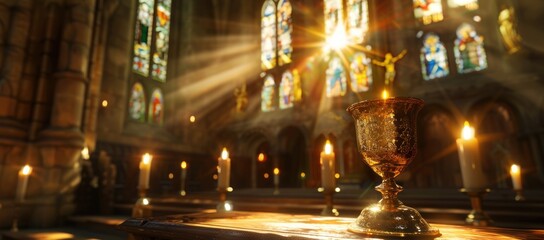 Fototapeta premium Golden Chalice in a Church