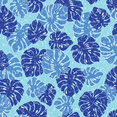 Seamless monstera pattern perfect for textiles,