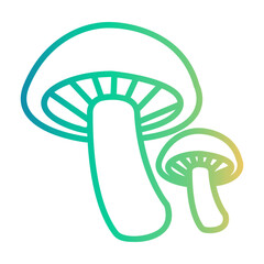 shiitake mushroom Line Gradient Icon
