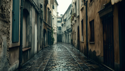 rainy day scene wallpaper