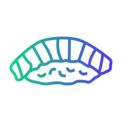 salmon sushi  Line Gradient Icon