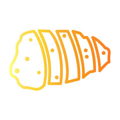 chicken katsu Line Gradient Icon
