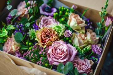 Obraz premium A colorful bouquet filled with various flowers